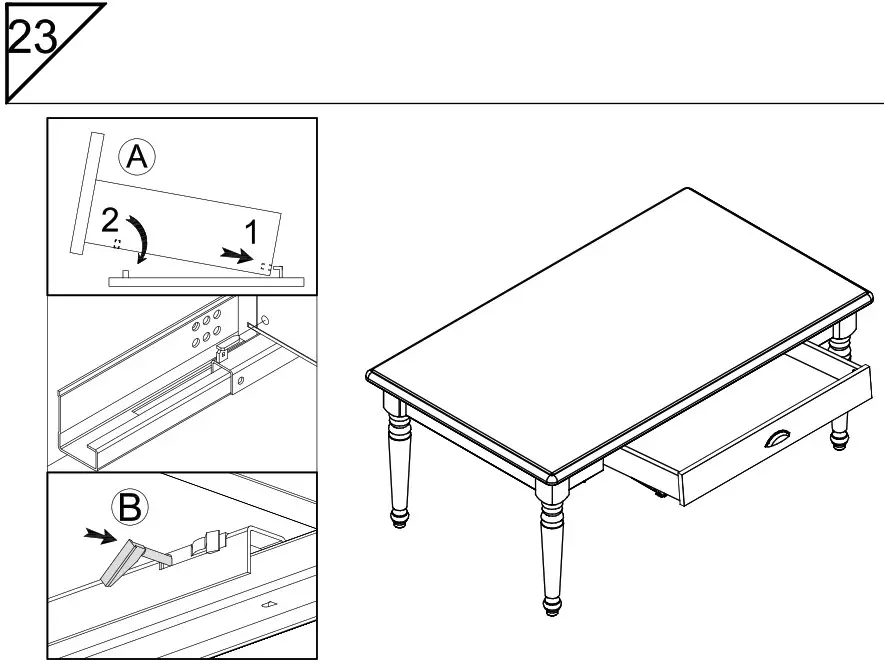 DEDEMAN 0162TABAC Cottage Coffee Table - overview 29