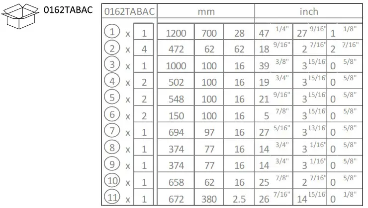 DEDEMAN 0162TABAC Cottage Coffee Table - overview 3