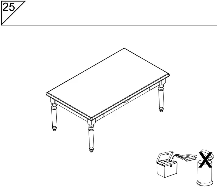 DEDEMAN 0162TABAC Cottage Coffee Table - overview 31