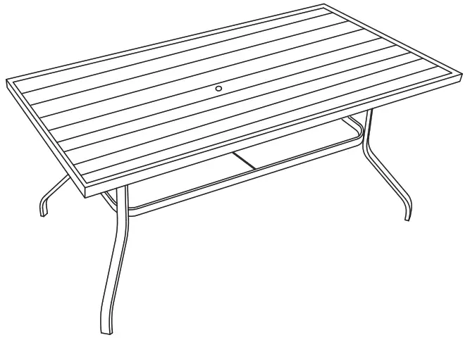 NUU GARDEN TA103-WZC Steel Dining Table -