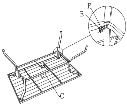 NUU GARDEN TA103-WZC Steel Dining Table - 3