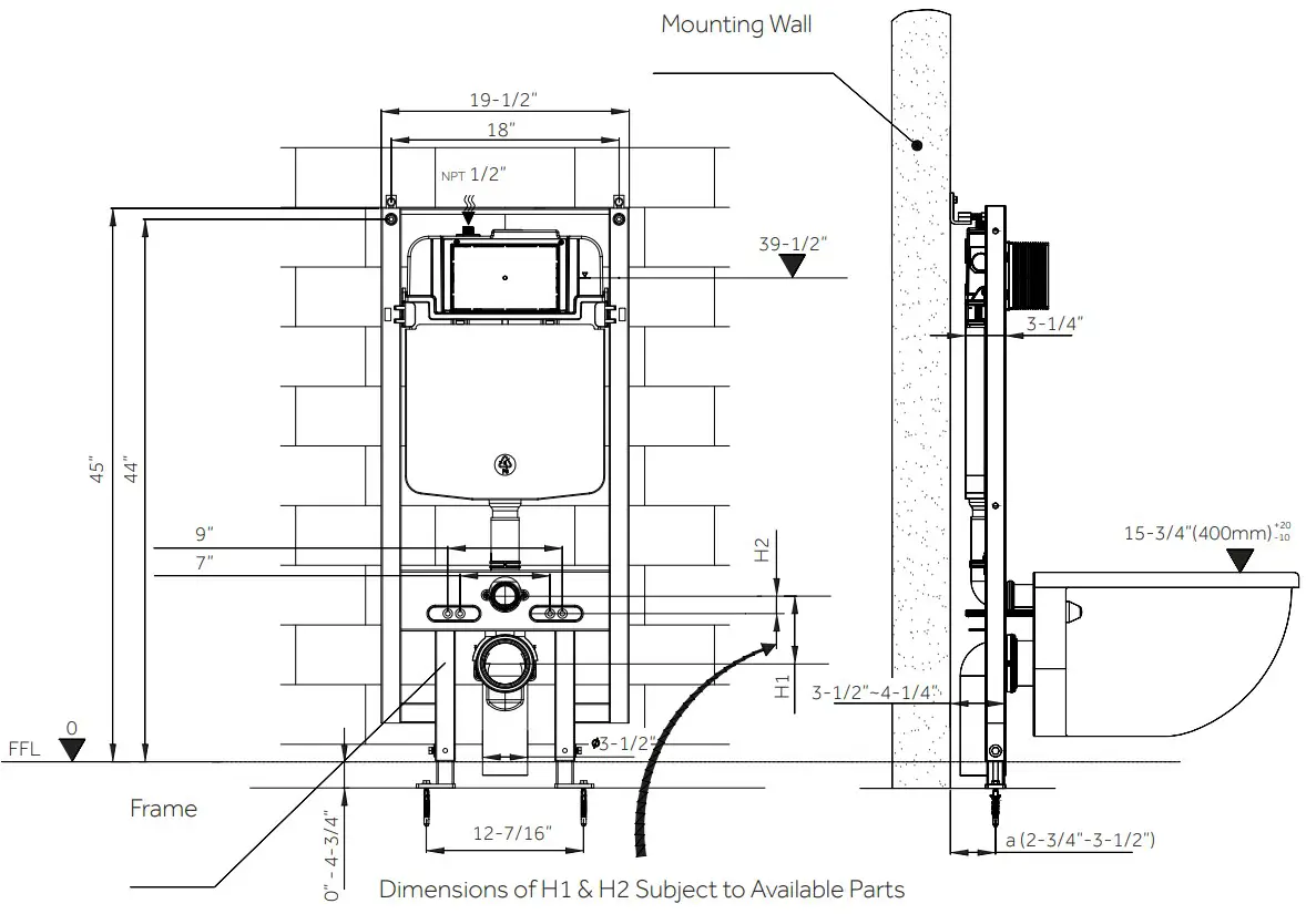 Signature Hardware 953818 ARNELLE Wall Hung Toilet - Figure 4