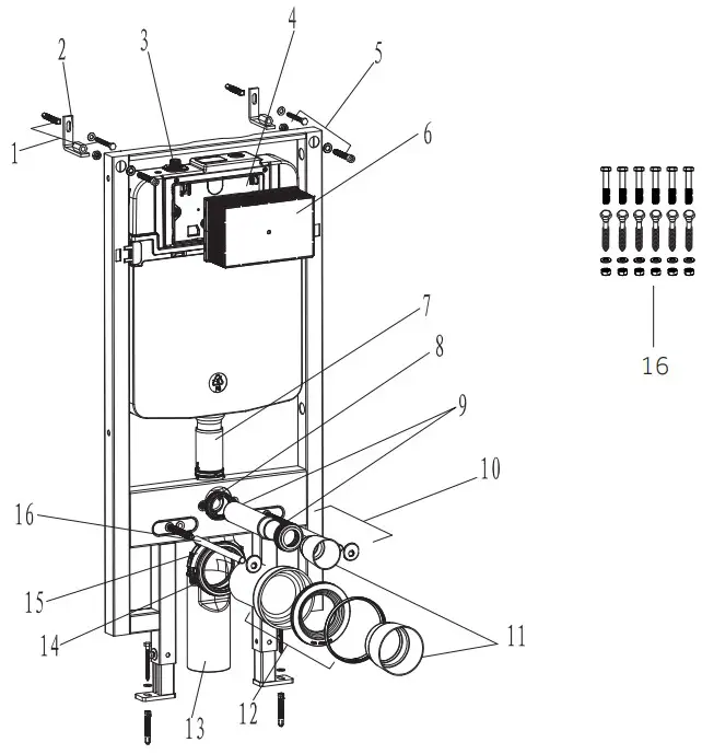 Signature Hardware 953818 ARNELLE Wall Hung Toilet - Figure 58