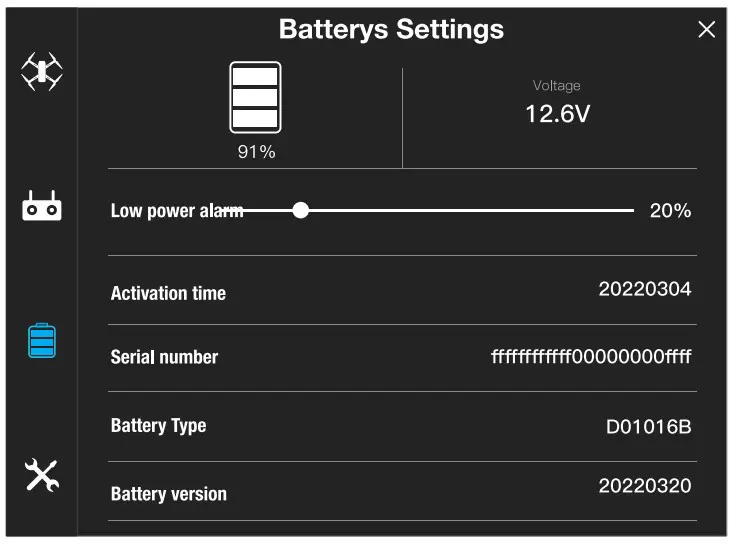 Battery settings