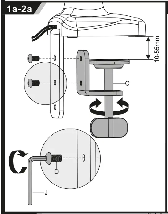 ACT AC8311 Gas Spring Monitor Desk Mount 05