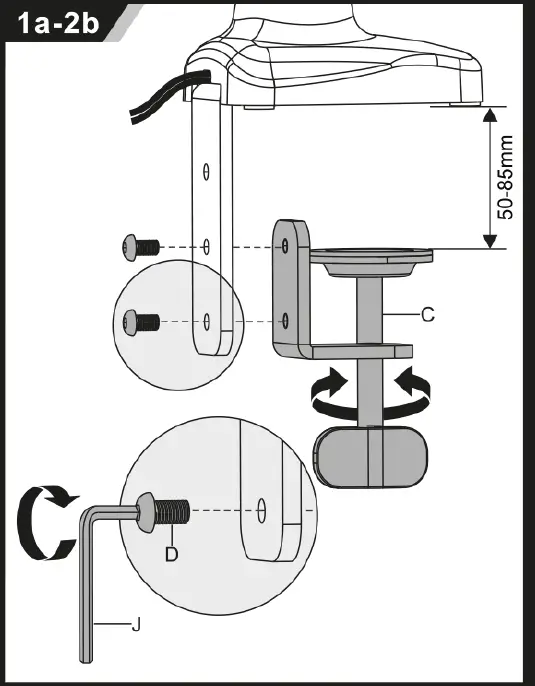 ACT AC8311 Gas Spring Monitor Desk Mount 06