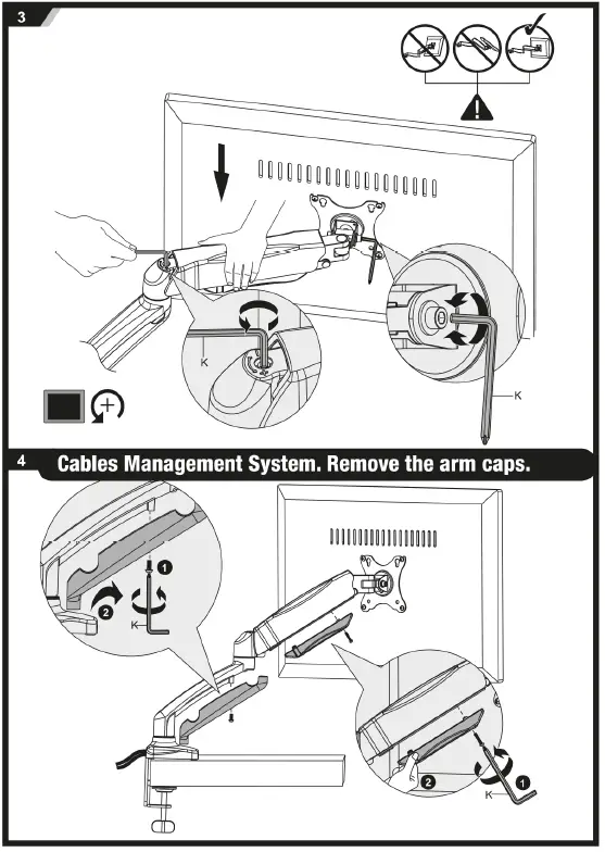 ACT AC8311 Gas Spring Monitor Desk Mount 10