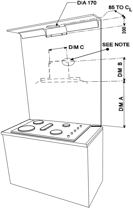 Robinhood RWV3CL6G Wall Canopy Curved Glass C2