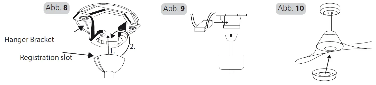 EGLO 35016 ANTIBES Ceiling Fan Assembling and installing the fan 1