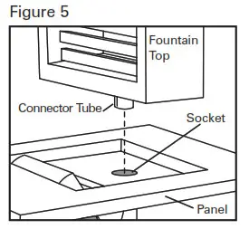 Homedics WFL-SLST EnviraScape Slate Streams Relaxation - Insert the top connector Fig 5