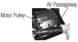 Check rotating floor brush and drive belt