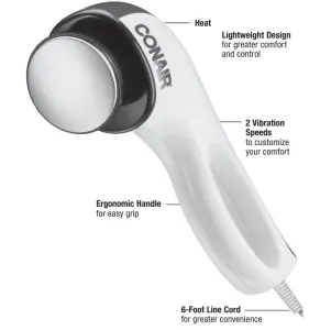 CONAIR WM7 Heated Dual-Speed Massager - figure 1