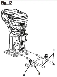 RYOBI 18 Volt Palm Router P601 - fig14