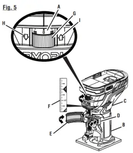 RYOBI 18 Volt Palm Router P601 - fig6