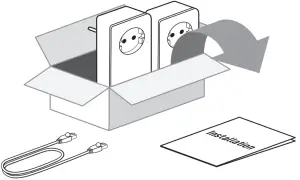 renkforce WiFi Powerline Starter Kit PL600D - Package contents