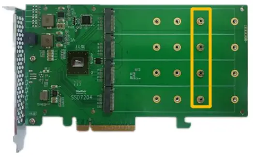 HighPoint SSD7104 SSD7204 NVMe RAID Controller -Step 2
