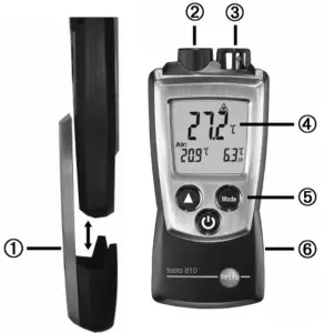 testo 810 Pocket-sized temperature measuring instrument - Product description