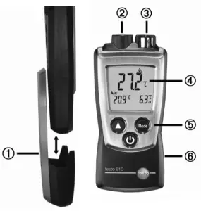testo 810 Pocket-sized temperature measuring instrument - temperature sensor