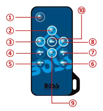 BOSS B6RGB 6.5 Inch 165mm 2Way Amplified Marine Powersports Roll - Remote control funcition