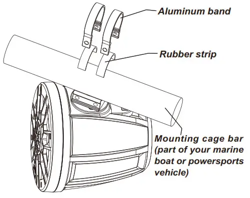 BOSS B6RGB 6.5 Inch 165mm 2Way Amplified Marine Powersports Roll - Installation instruction STEP 4