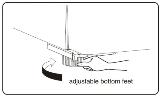 Hisense HRTF326 Top Mount Fridge- Leveling 2