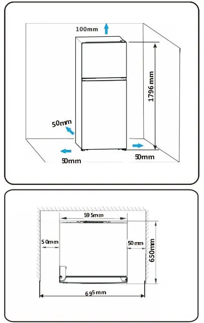 Hisense HRTF326 Top Mount Fridge- Ventilation
