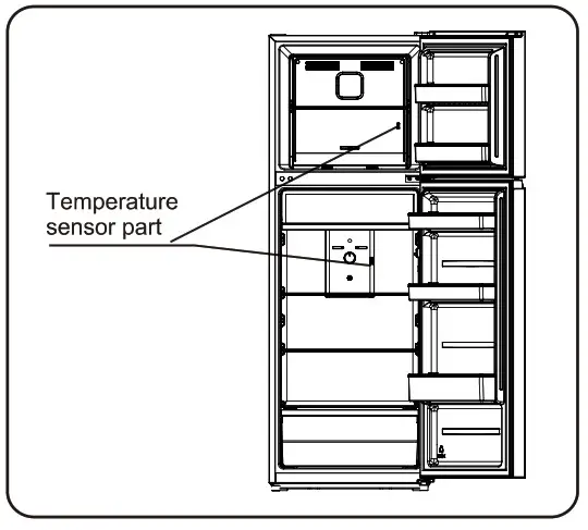 Hisense HRTF326 Top Mount Fridge- controls 3