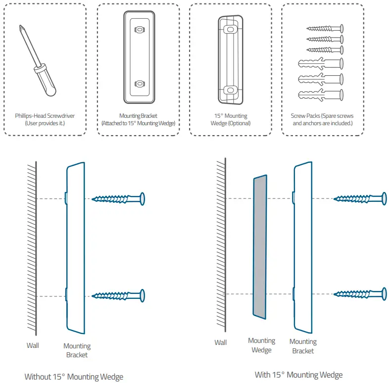 eufy T8210 Solo Doorbell S20 Battery Kit - Screw Packs