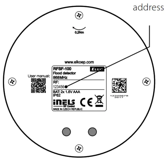 ELKOep RFSF 100 Flood Detector - control
