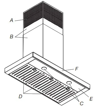 JENNAIR JVR0436HS 36 Inch Wall Mount Canopy Hood - RANGE HOOD USE