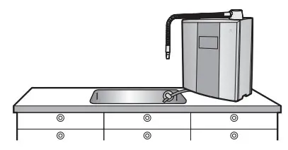 AQUA IONIZER PRO IONHEALTH Touch Water Ionizer - on the sink