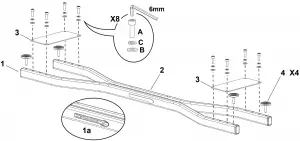 Assembly - 1 Attach Base Plates to Base Tubes