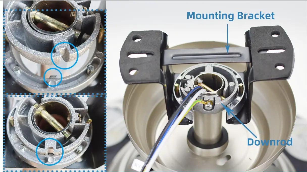 BAYSQUIRREL BS LY 9078 Ceiling Fan with Light - mounting bracket 3