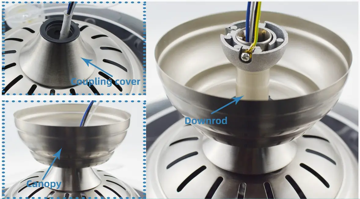 BAYSQUIRREL BS LY 9078 Ceiling Fan with Light - the speaker in the lampshade 7