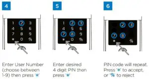 Fig 13 SETTING UP USER CODES