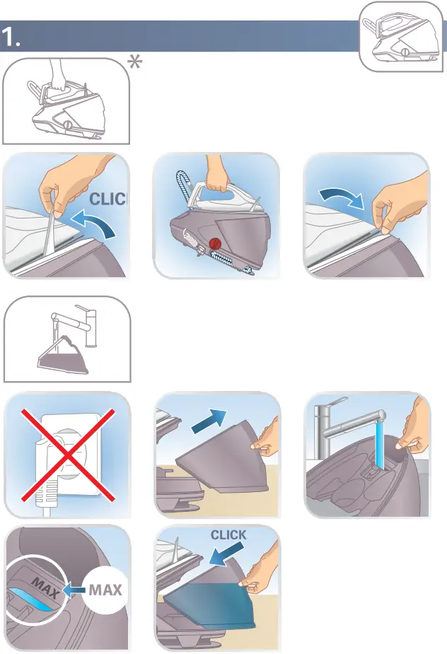 Tefal GV9221E0 Garment Ultra Powerful Steam Iron - Fig 1