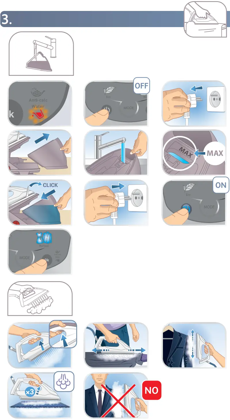 Tefal GV9221E0 Garment Ultra Powerful Steam Iron - Fig 3