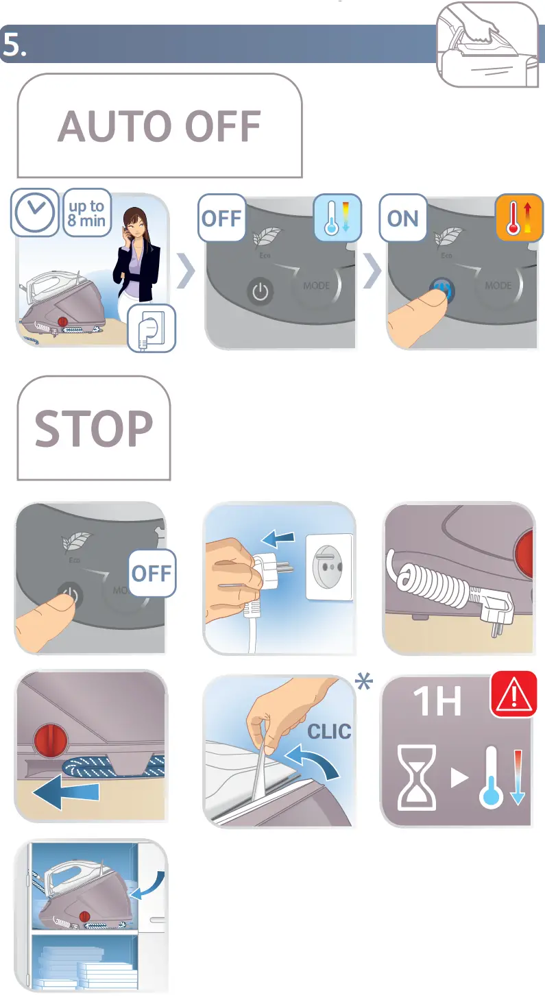 Tefal GV9221E0 Garment Ultra Powerful Steam Iron - Fig 6