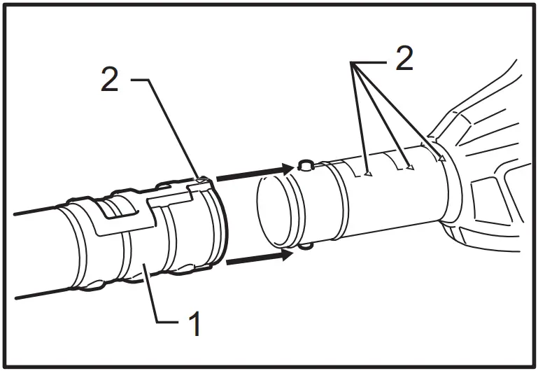 Installing the long nozzle