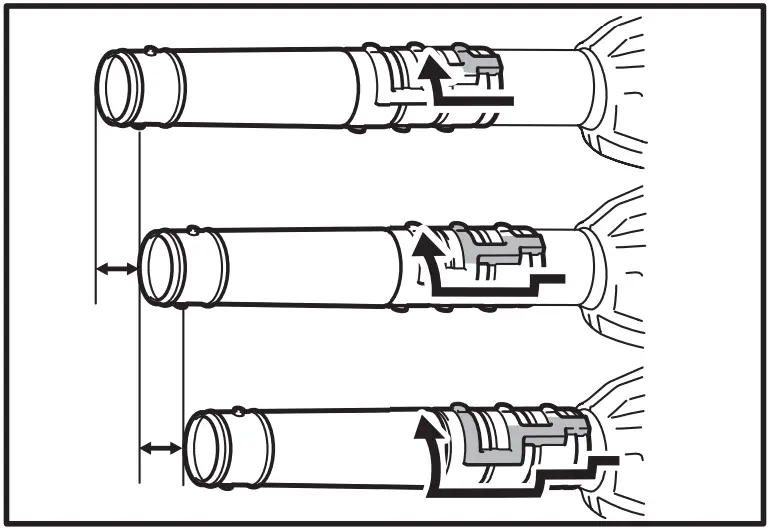 Installing the long nozzle
