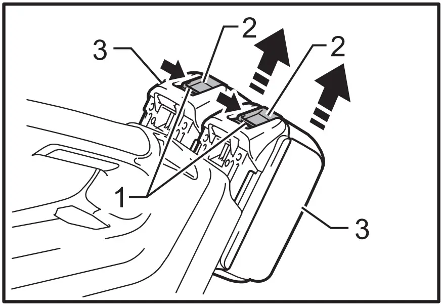 Installing or removing battery cartridge