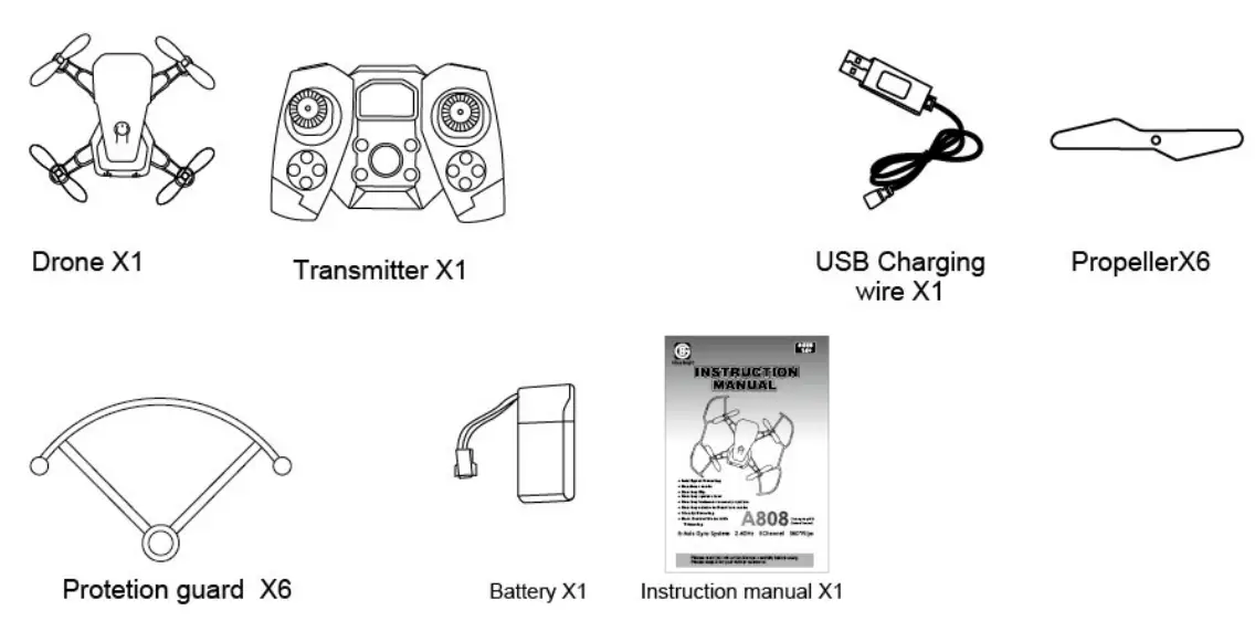 Glory Bright A808 Remote Control Drone - FIG 2