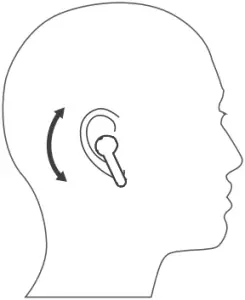 Wearing the earphones