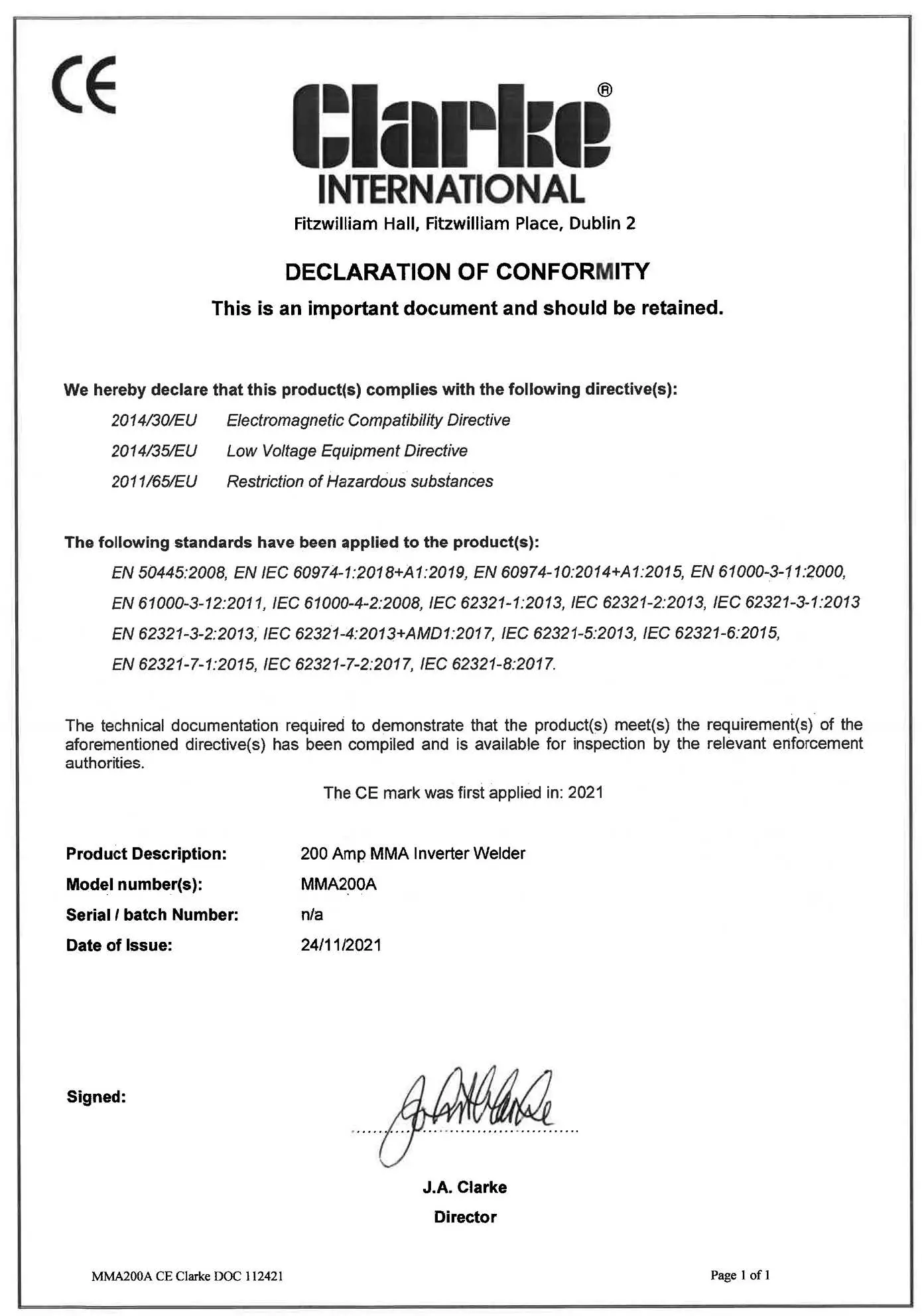 Clarke-MMA200A-200A-MMA-Inverter-Welder-16