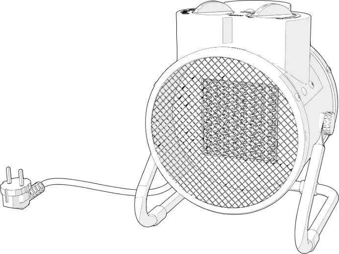 Nedis Htif20fyw Industrial Fan Heater User Manual