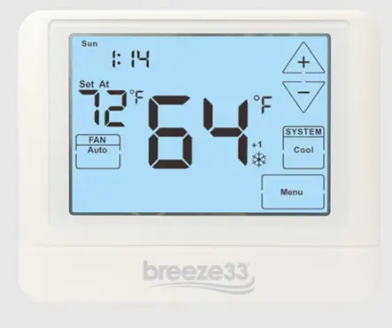 breeze33-BZ33-201NW-Non-Programmable-Wireless-PTAC-Thermostat-Product