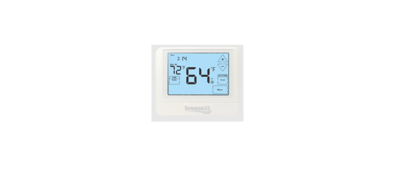 Breeze33 Bz33-201nw Non-programmable Wireless Ptac Thermostat Installation Guide Breeze33 Bz33-201nw Non-programmable Wireless Ptac Thermostat Installation Guide