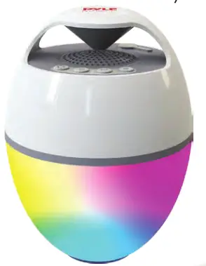 Pyle PLSPOOL25 Portable Wireless Speaker Colorful Lights