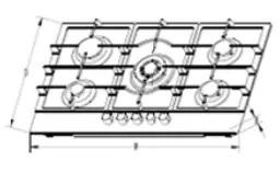 COOKOLOGY GH755SS 75cm Built In Gas Hob -fig25