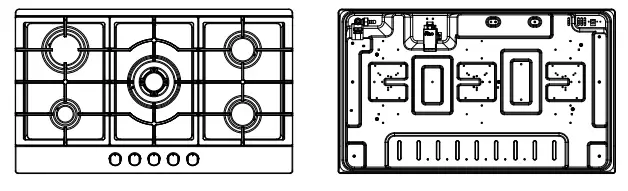 COOKOLOGY GH755SS 75cm Built In Gas Hob -fig39